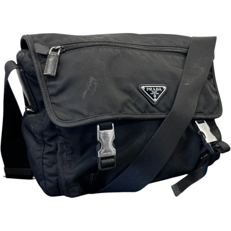 Men's Explore Re-Nylon Messenger Bag Black