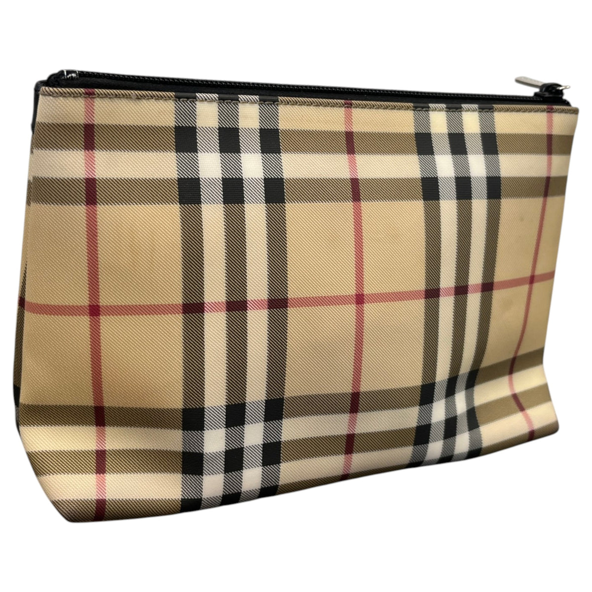 Women's Checkered Toiletry Bag Beige - Photo 7