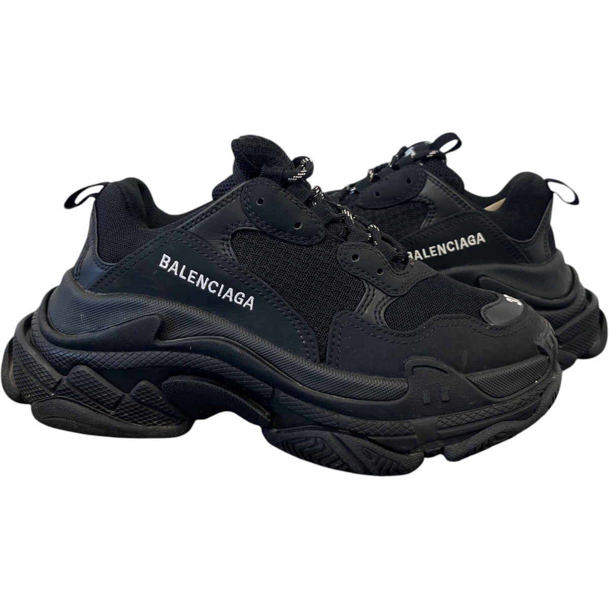 Women's Triple S Low Trainers Black Size UK 4 / EU 37 - Photo 3