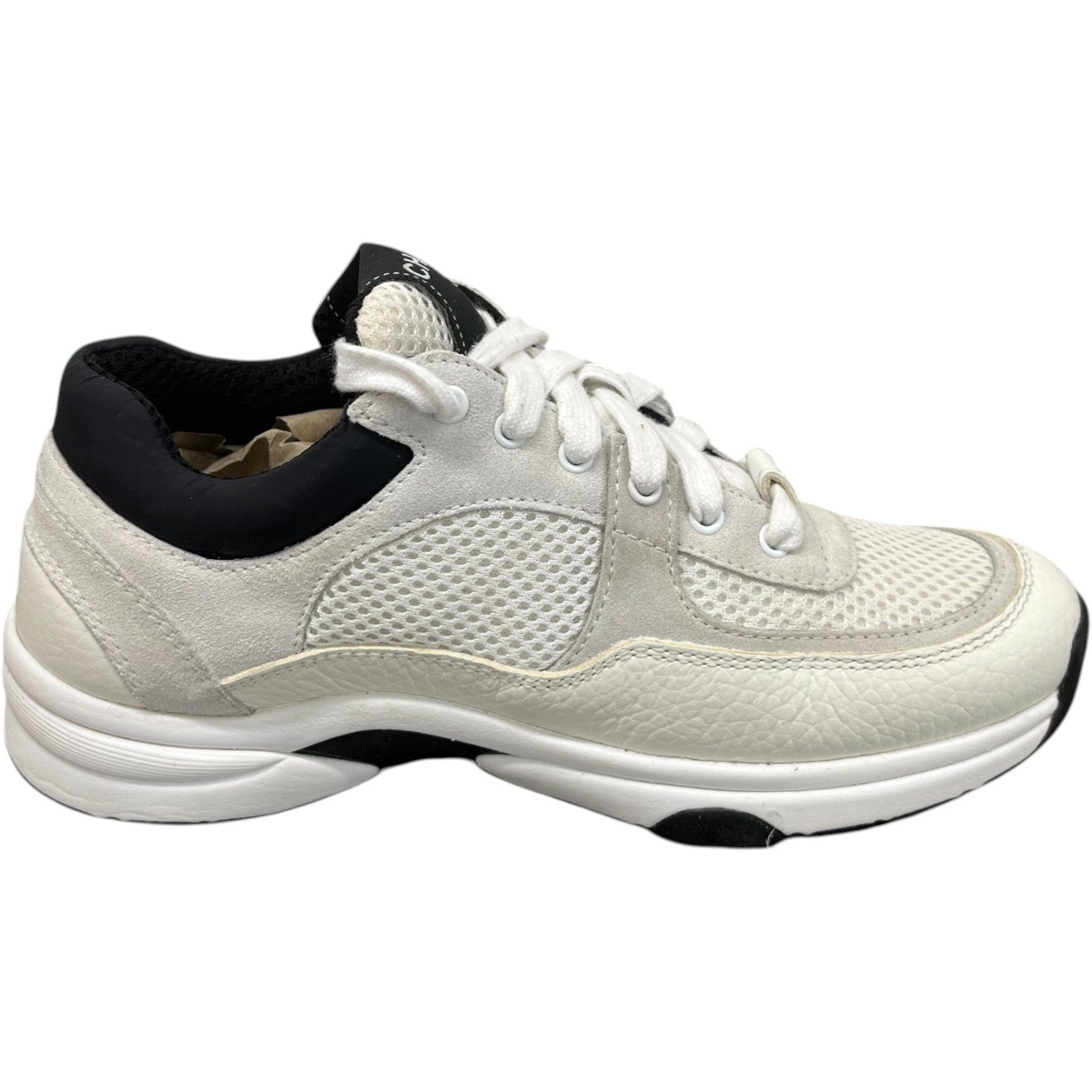 Women's Cc Runners Low Trainers White Size EU 35 / UK 2 - Photo 4