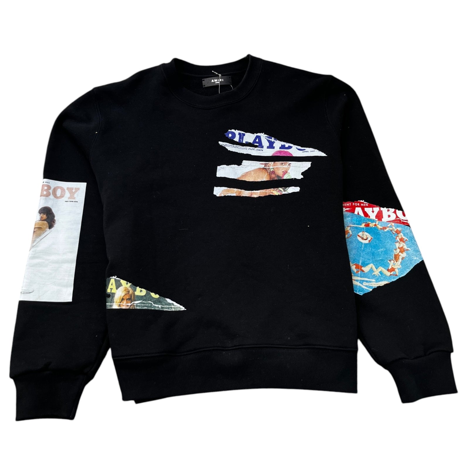 Men's Playboy Magazine Crewneck Sweatshirt Black Size L - Photo 1