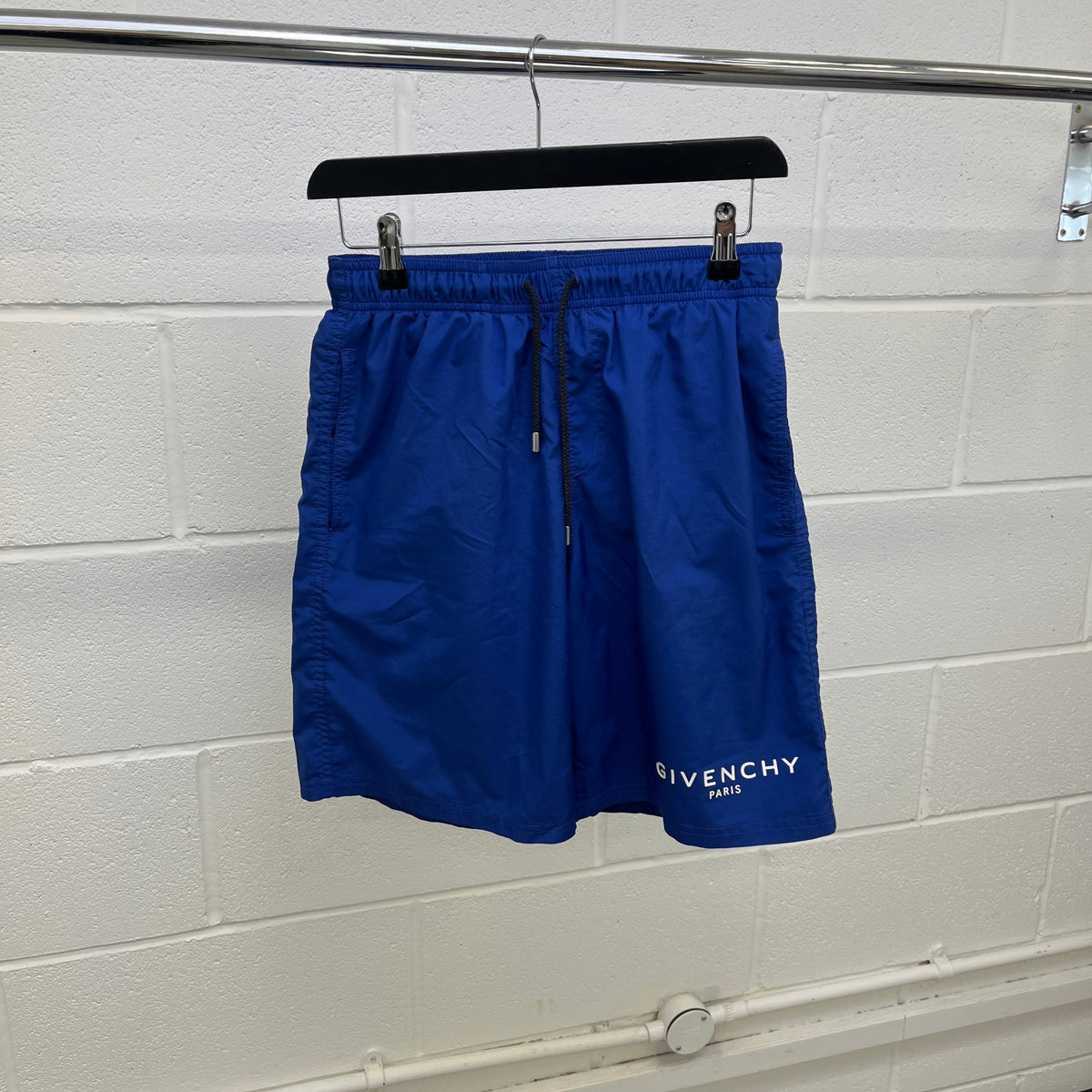 Men's Paris Logo Swim Shorts Blue Size S / W30 - Photo 8