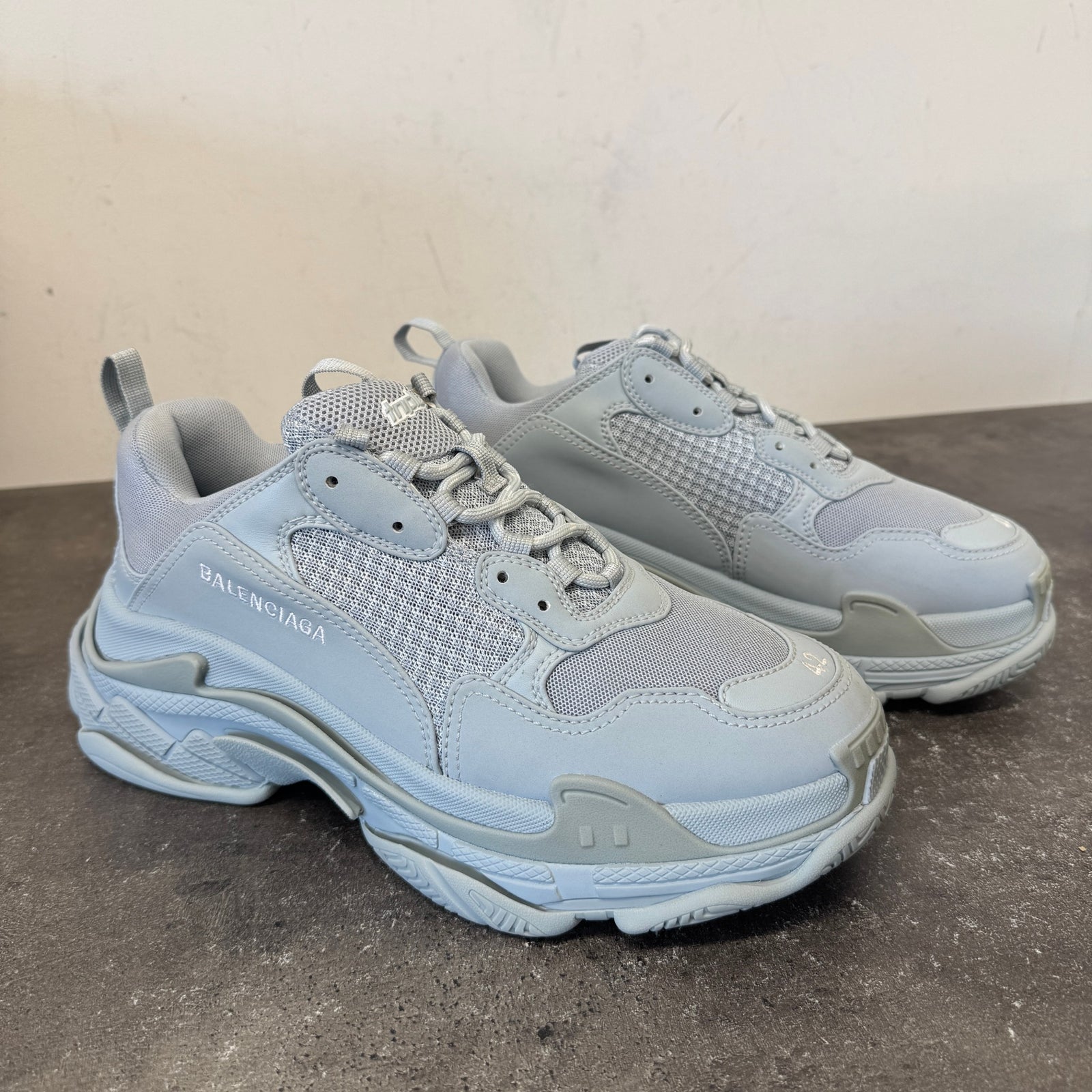 Men's Triple S Low Trainers Blue Size EU 42 / UK 8 - Photo 11