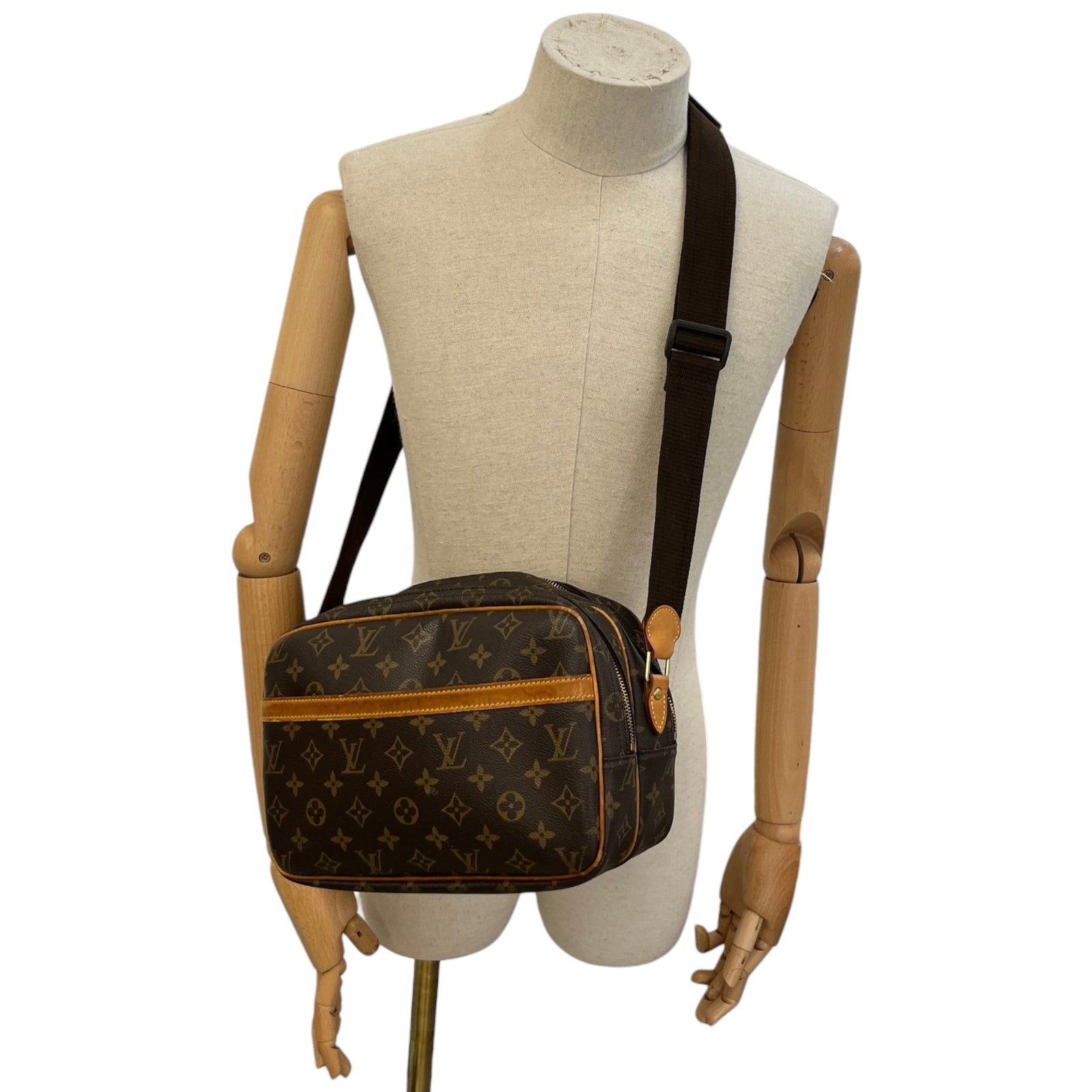 Women's Reporter Monogram Messenger Bag Brown - Photo 2
