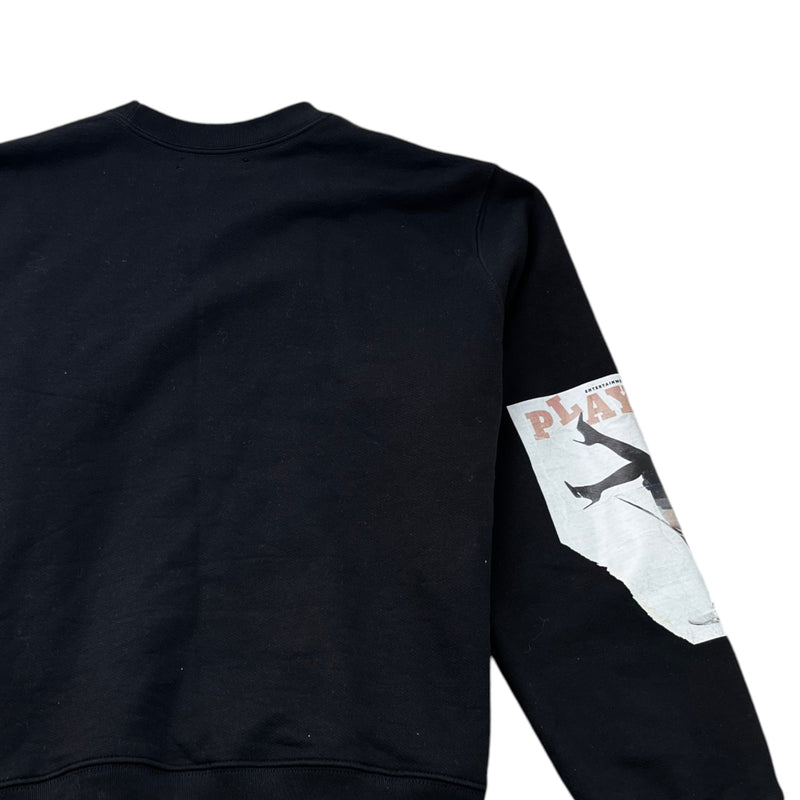 Men's Playboy Magazine Crewneck Sweatshirt Black Size L