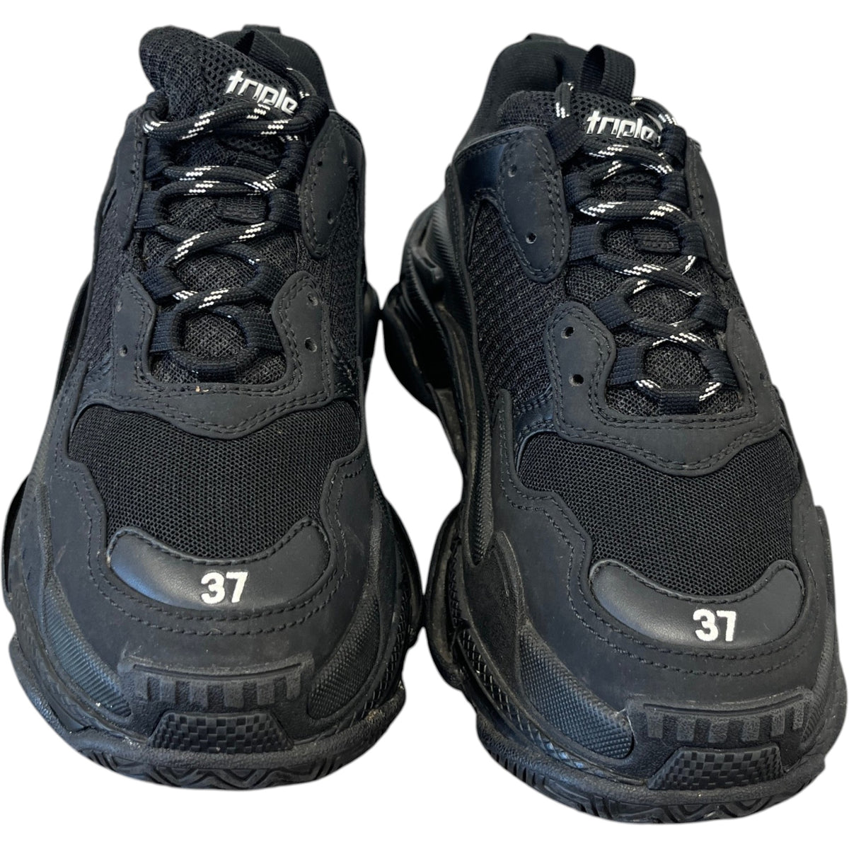 Women's Triple S Low Trainers Black Size UK 4 / EU 37 - Photo 6