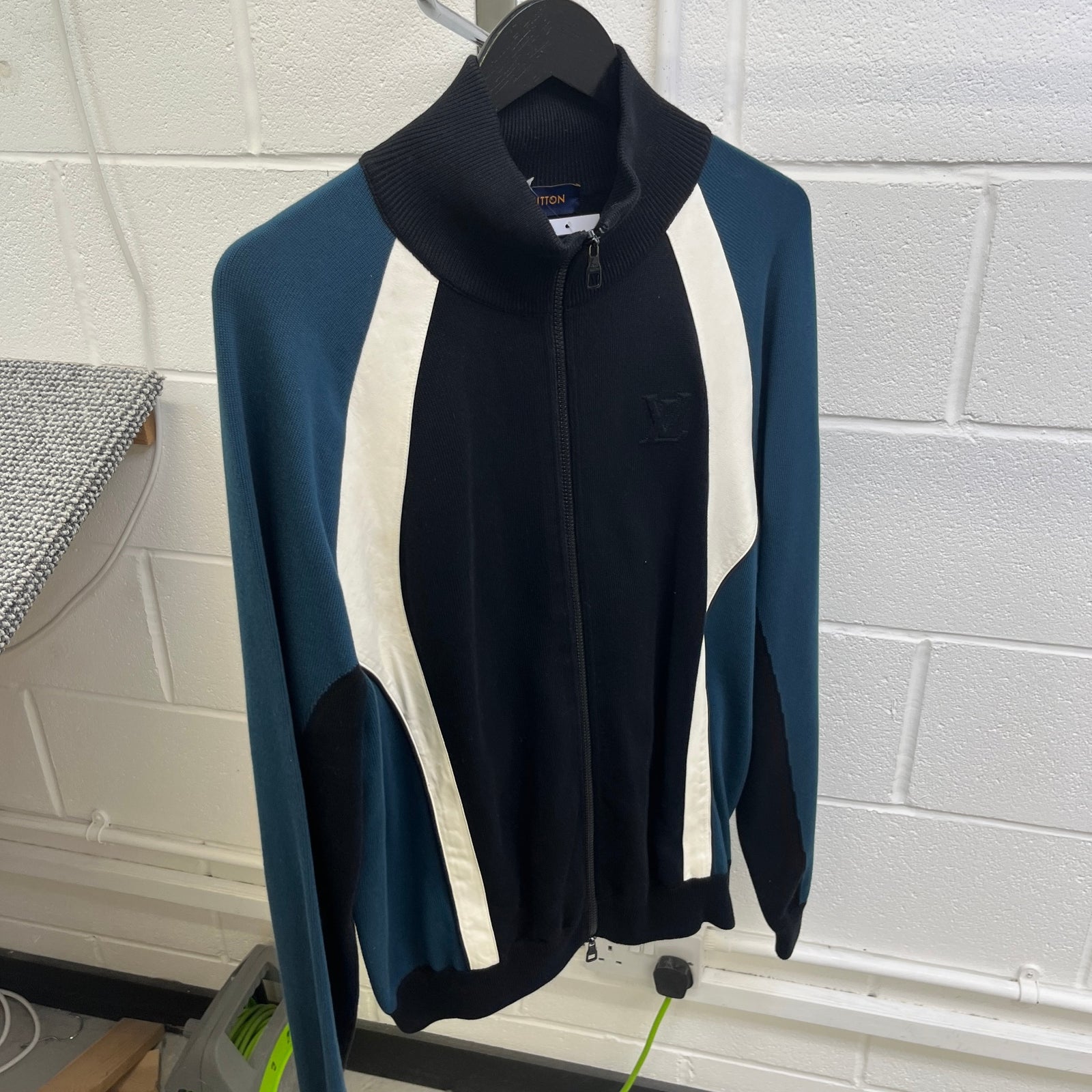 Men's Color Block Track Jacket Black Size XL - Photo 8