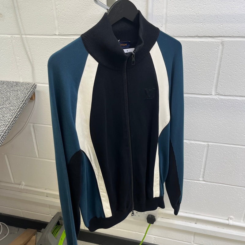 Men's Color Block Track Jacket Black Size XL