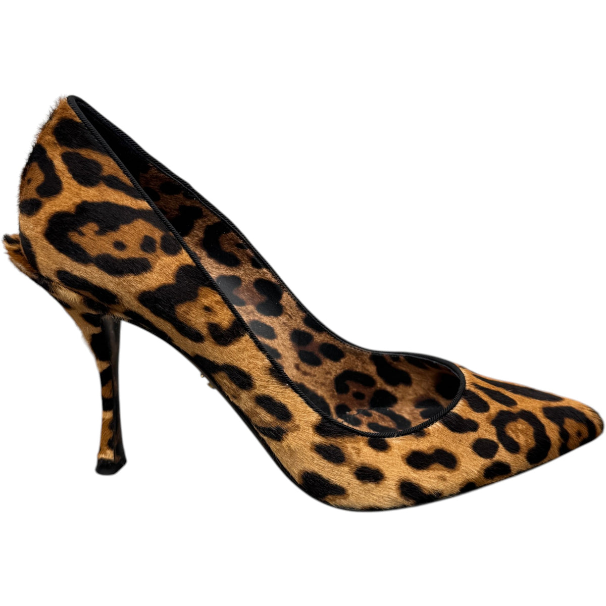 Women's Leopard Print Calf Hair Heels Brown Size UK 6.5 / EU 39.5 - Photo 1