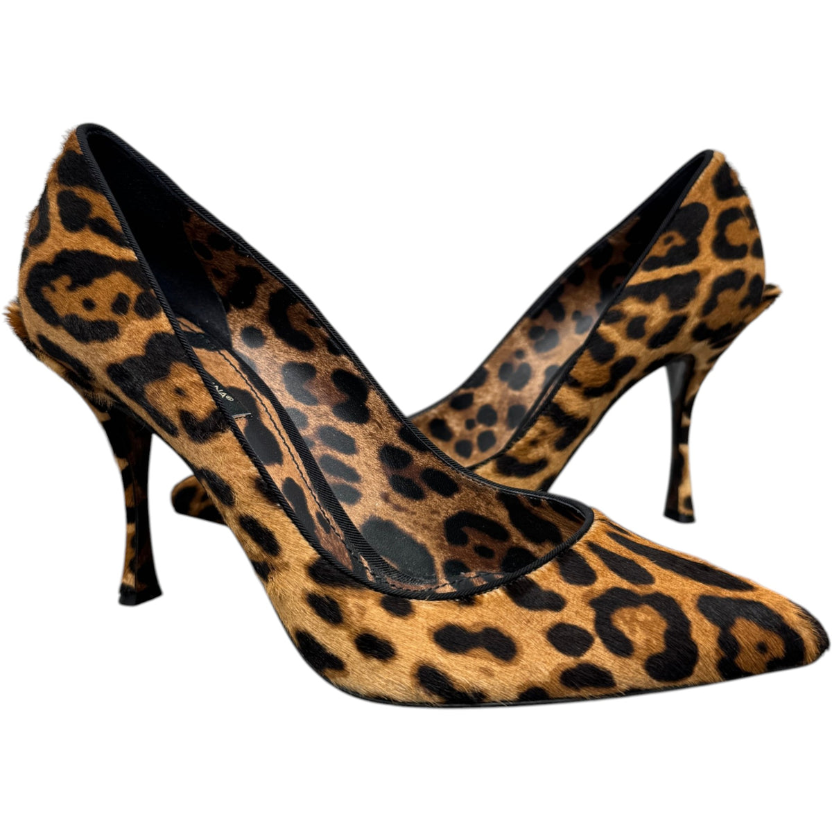 Women's Leopard Print Calf Hair Heels Brown Size UK 6.5 / EU 39.5 - Photo 3