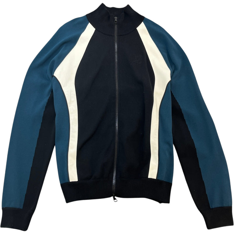 Men's Color Block Track Jacket Black Size XL