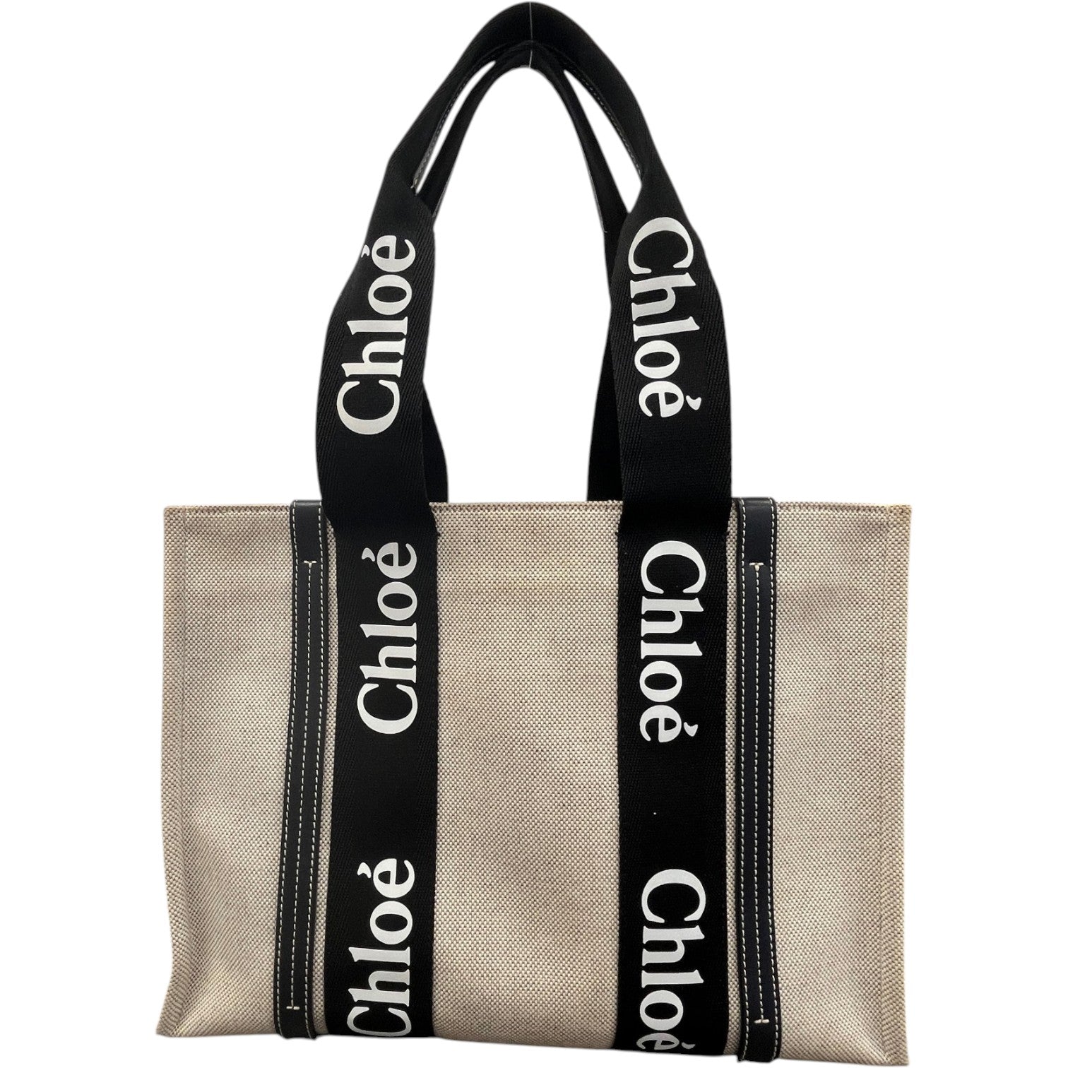 Women's Medium Woody Tote Handbag Beige - Photo 1