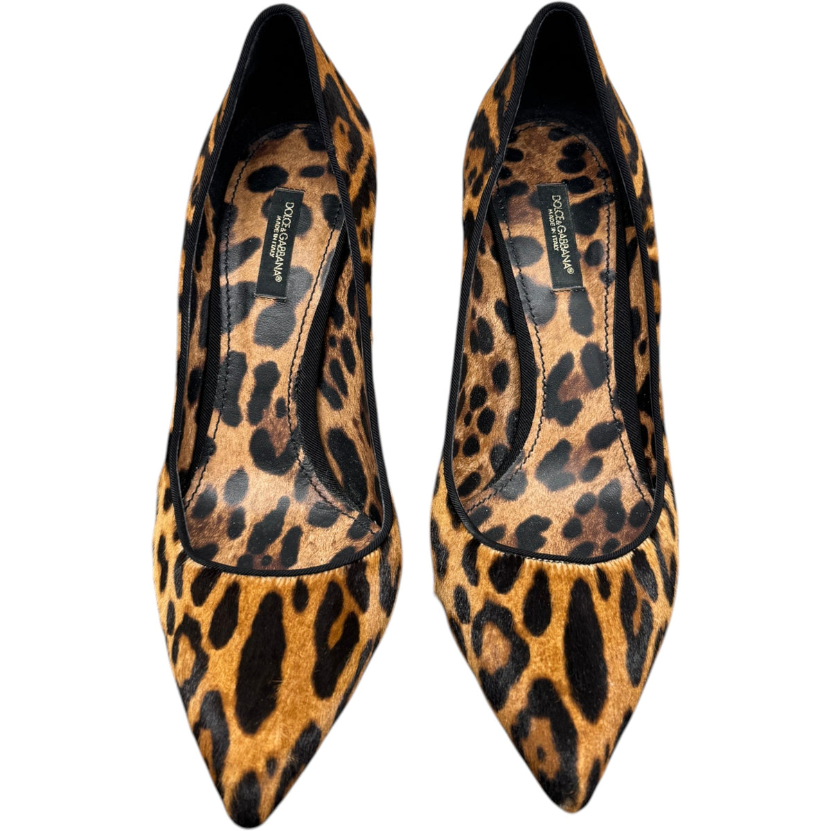Women's Leopard Print Calf Hair Heels Brown Size UK 6.5 / EU 39.5 - Photo 6