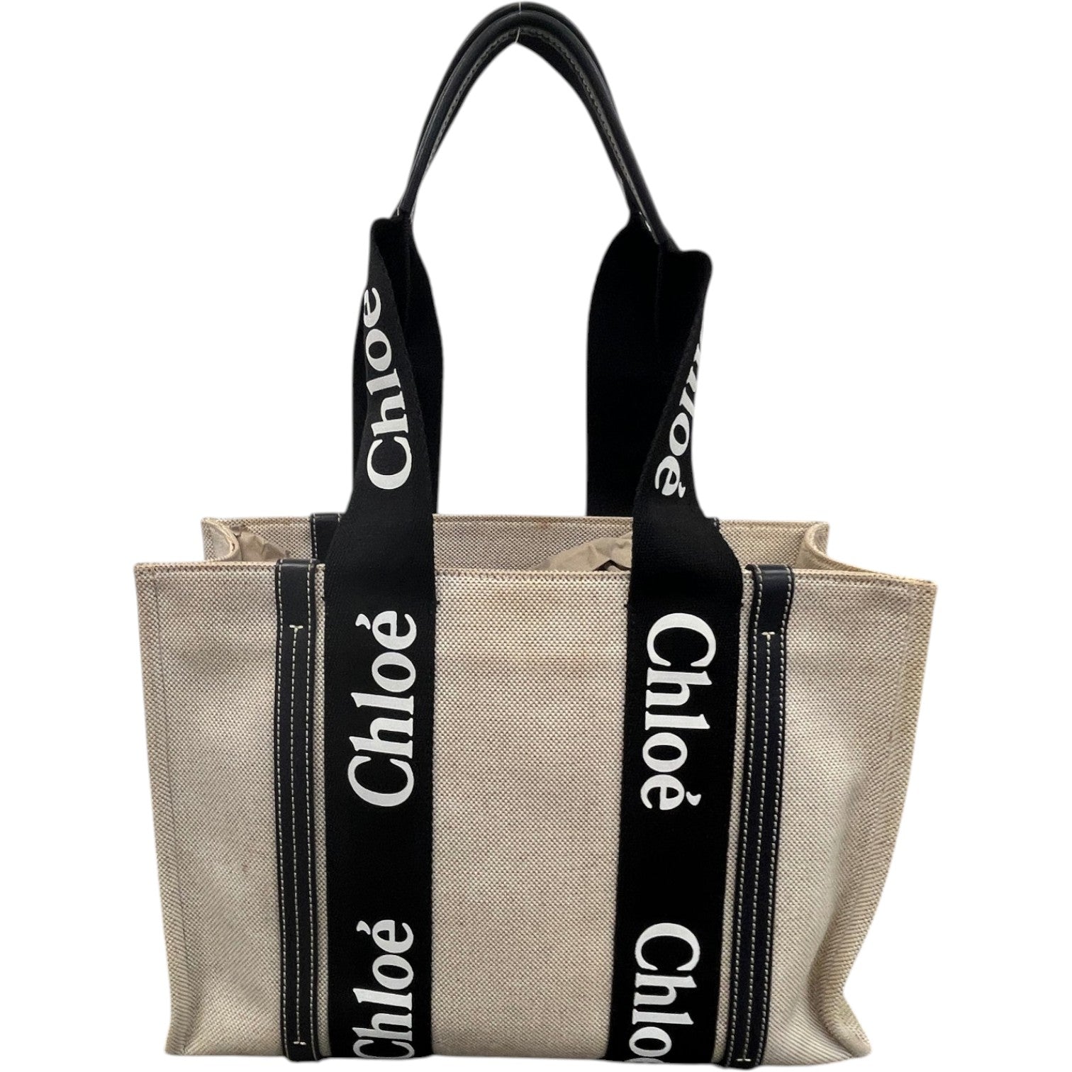 Women's Medium Woody Tote Handbag Beige - Photo 7