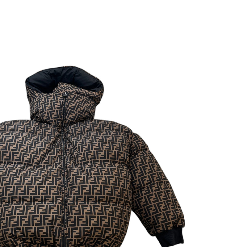 Women's Reversible FF Zucca Down Jacket Black Size M / UK 10