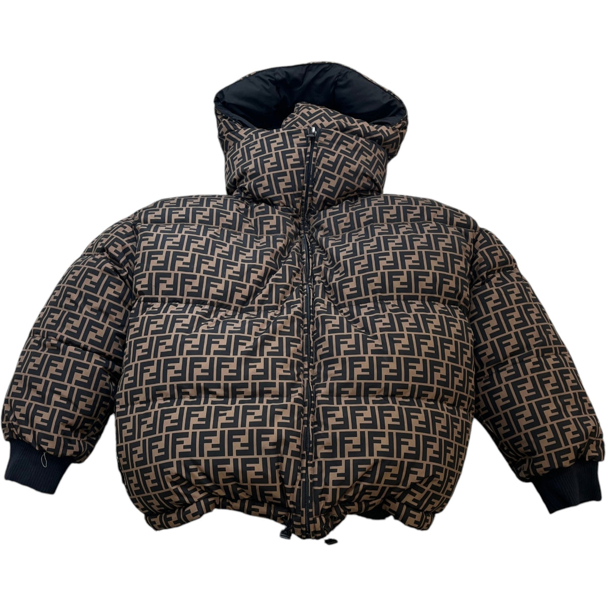 Women's Reversible FF Zucca Down Jacket Black Size M / UK 10 - Photo 2