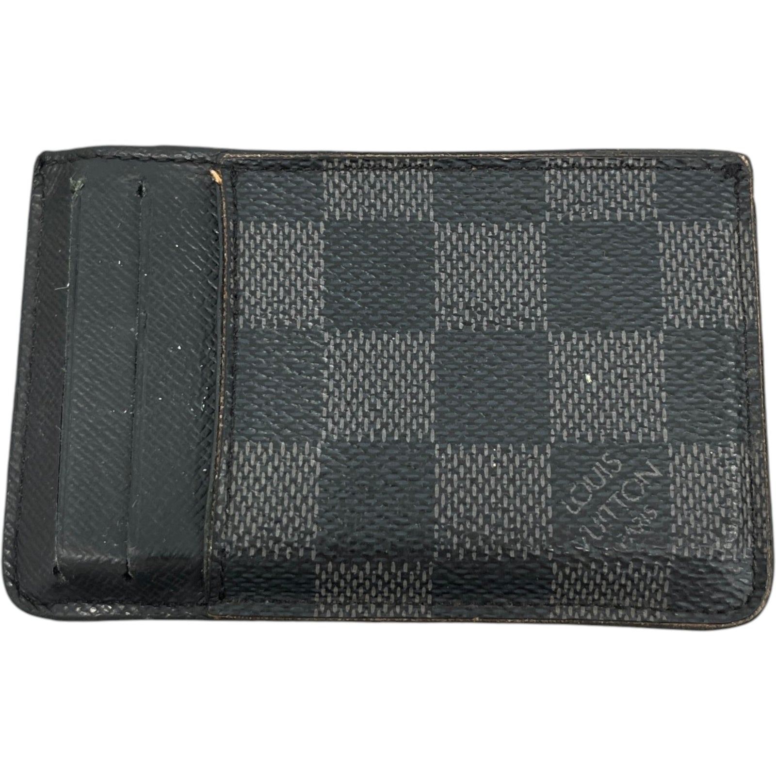 Men's Damier Graphite Neo Porte Cartes Card Holder Black - Photo 1