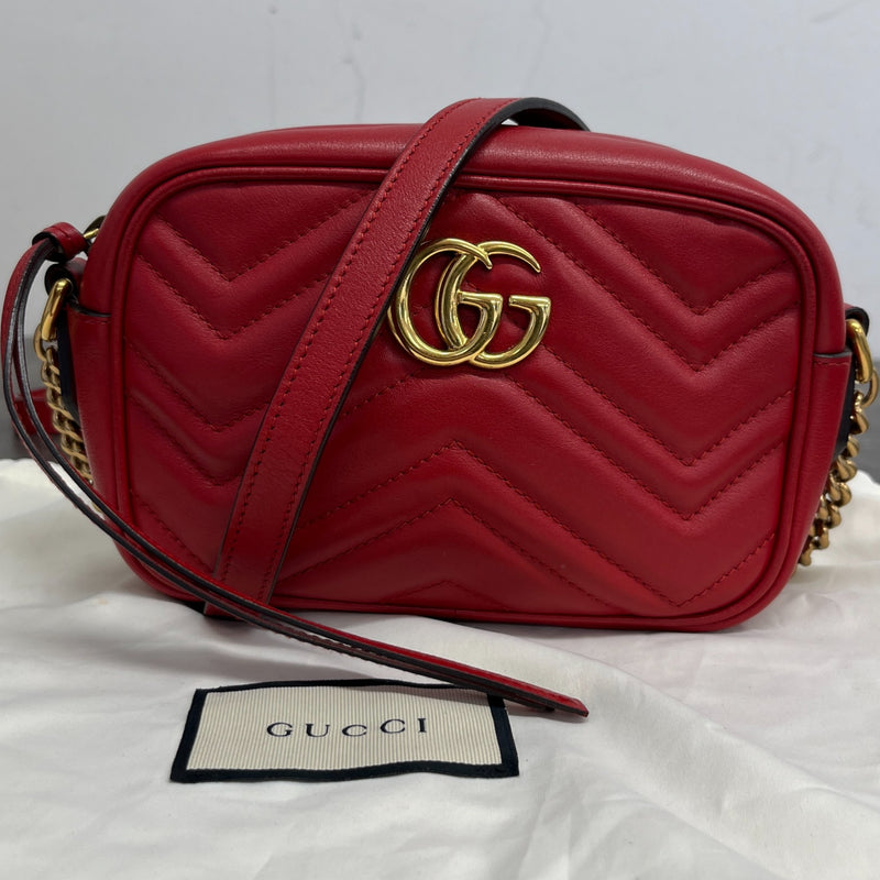 Women's Gg Mini Marmont Camera Bag Red