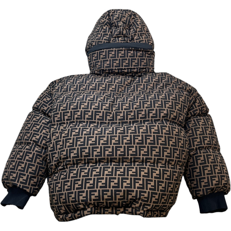 Women's Reversible FF Zucca Down Jacket Black Size M / UK 10