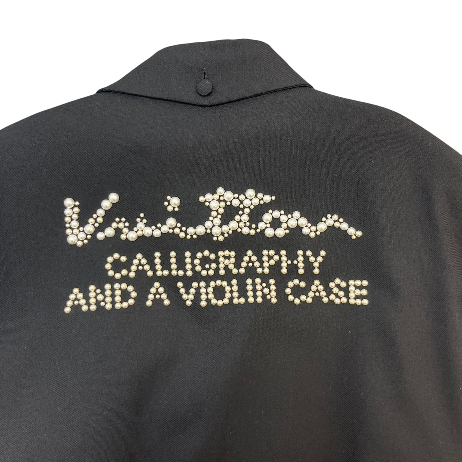 Men's pearl calligraphy Polo Shirt Black Size XXL - Photo 5
