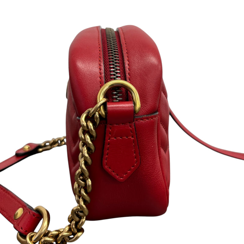 Women's Gg Mini Marmont Camera Bag Red