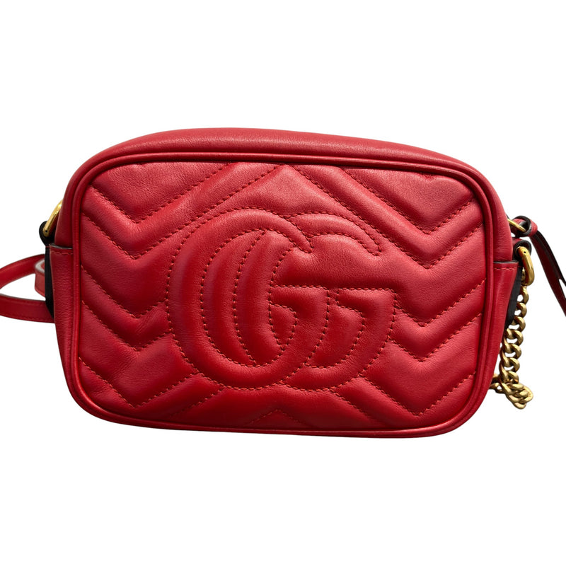 Women's Gg Mini Marmont Camera Bag Red