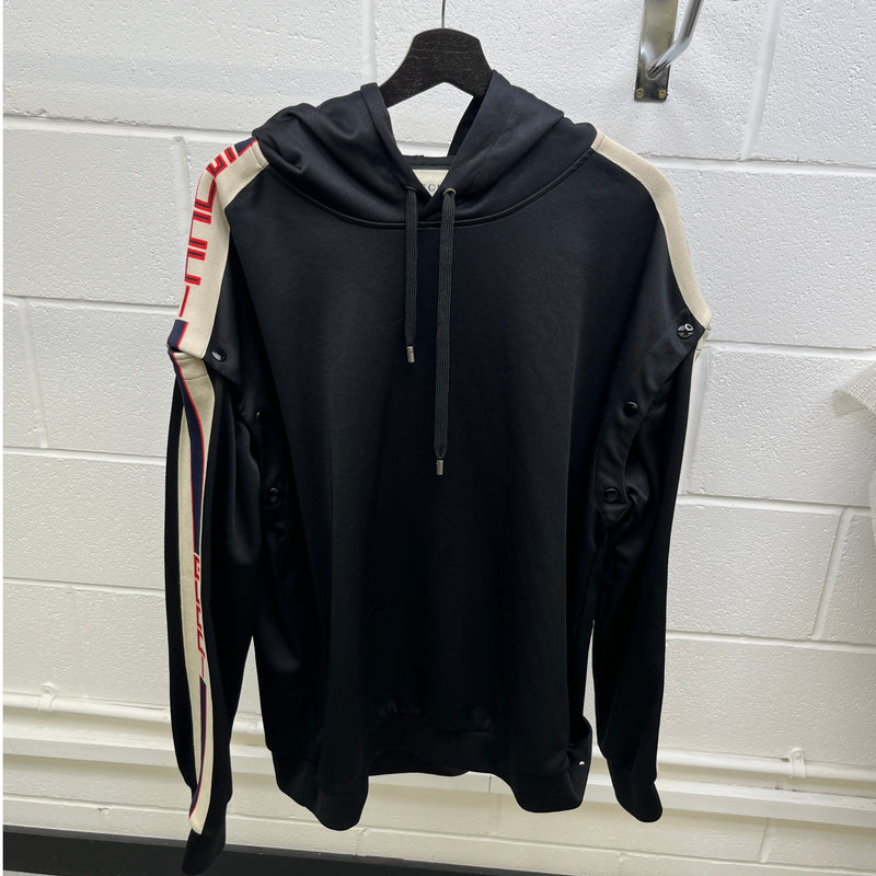 Men's Technical Jersey Detachable Sleeves Top Black Size L