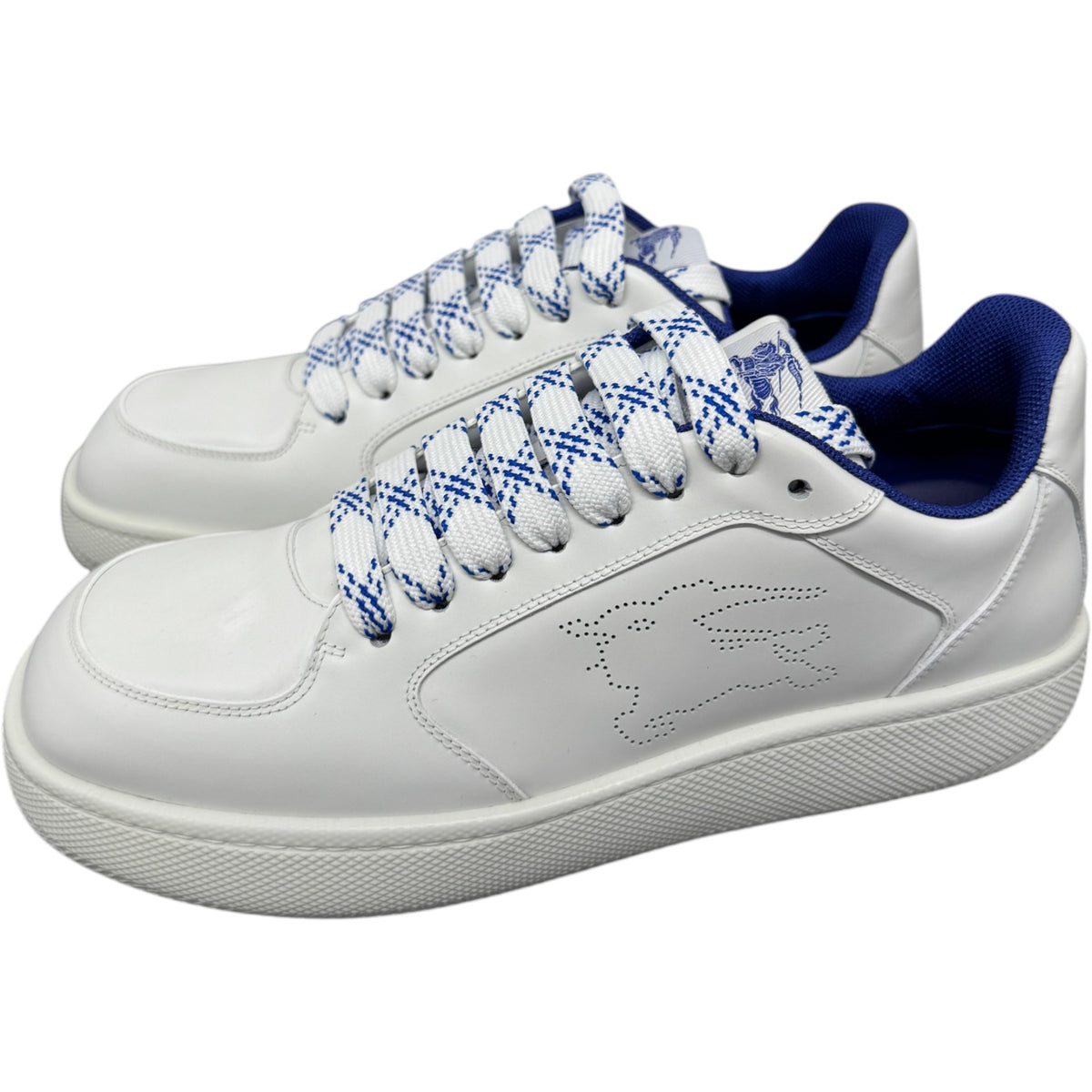 Men's Stock Leather Low Trainers White Size UK 10 / EU 44 - Photo 7