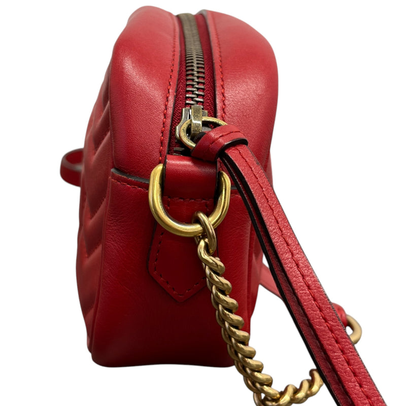 Women's Gg Mini Marmont Camera Bag Red