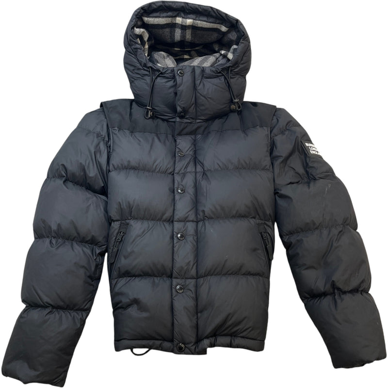 Men's Detachable Sleeves 2 IN 1 Halsby Down Jacket Black Size XL