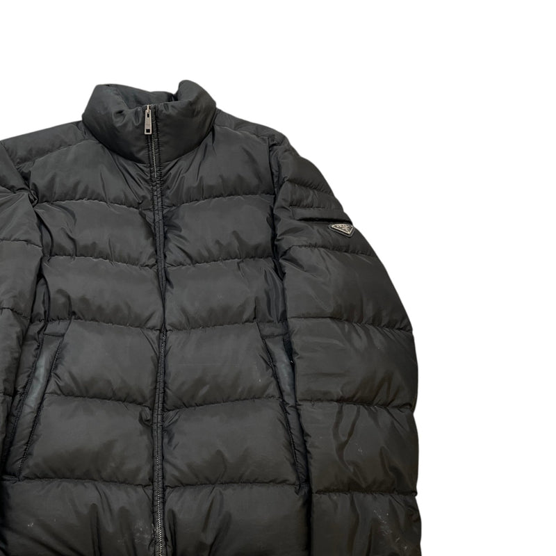 Men's Plaque Logo Down Jacket Black Size IT 52 / XL