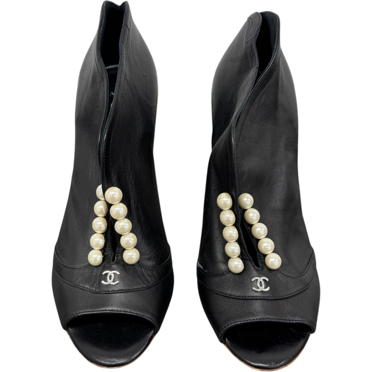 Women's CC Pearl Embellished Heels Black Size UK 5.5 / EU 38.5 - Photo 6