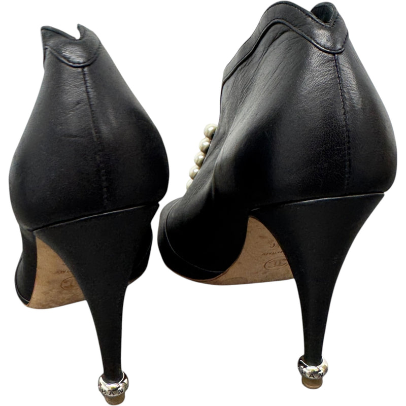 Women's CC Pearl Embellished Heels Black Size UK 5.5 / EU 38.5