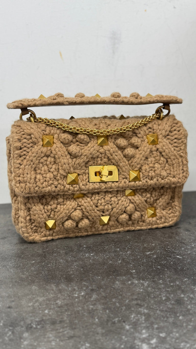 Women's Roman Stud Bag Beige