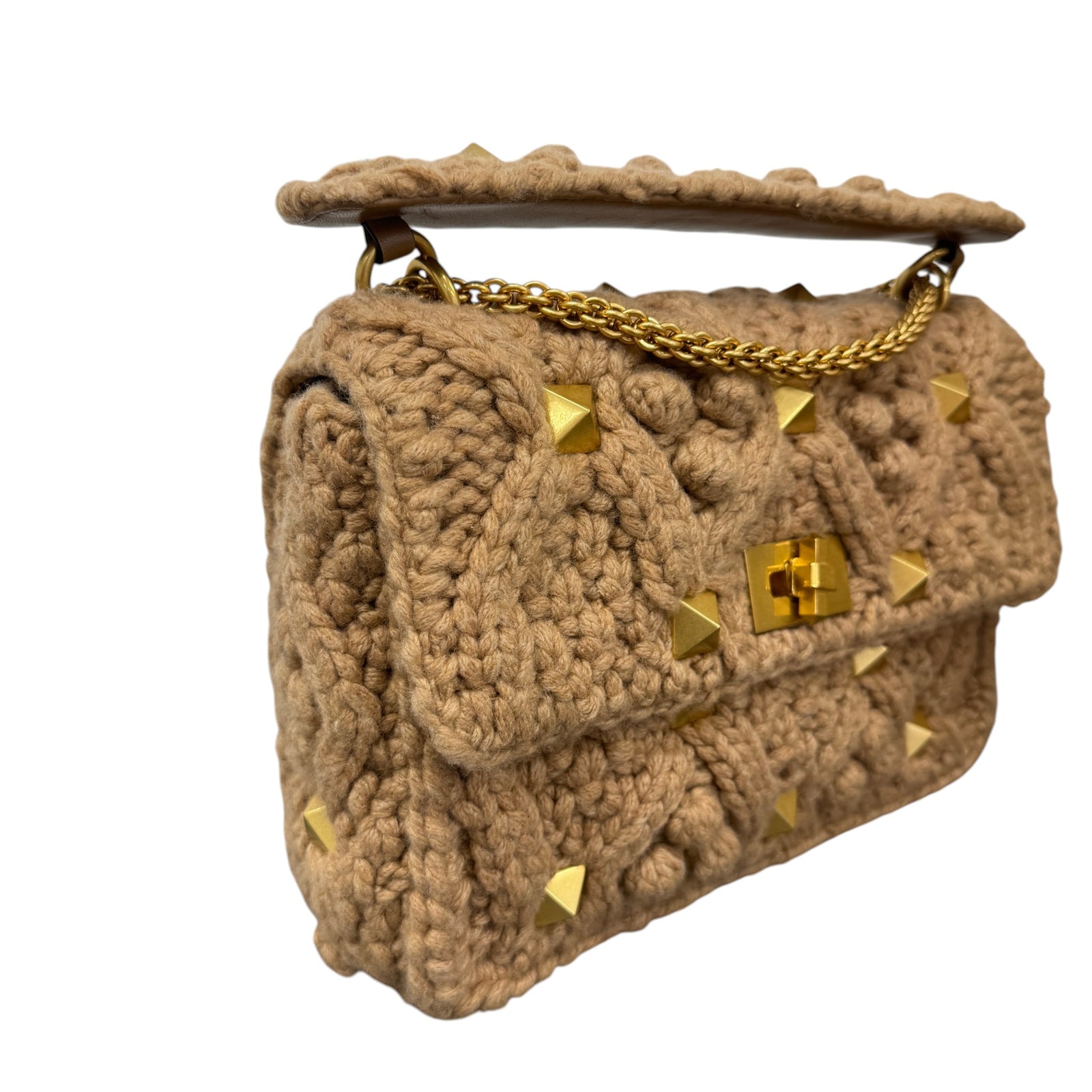 Women's Roman Stud Bag Beige - Photo 3