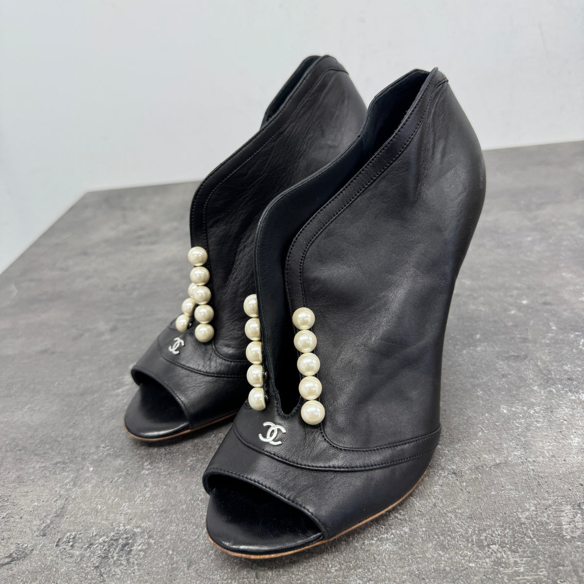 Women's CC Pearl Embellished Heels Black Size UK 5.5 / EU 38.5 - Photo 12