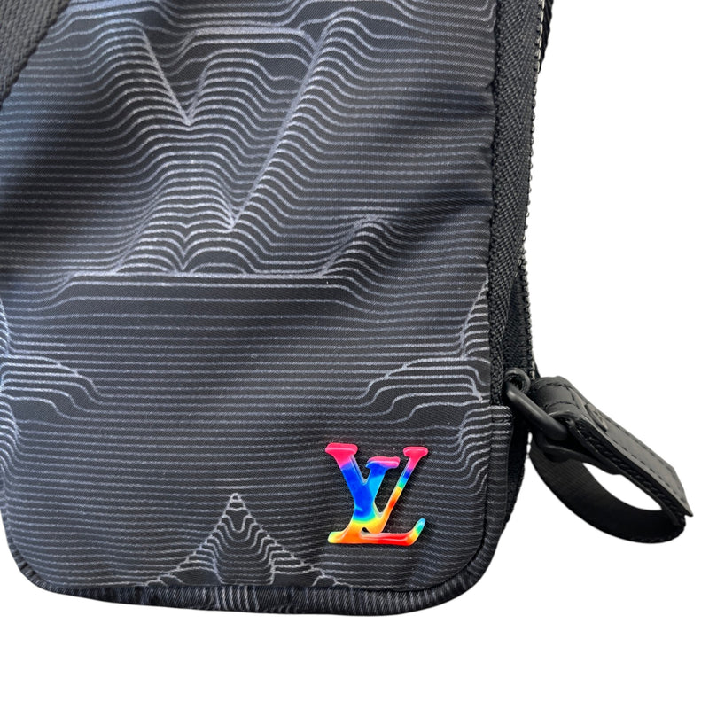 Men's 2054 Double Phone Pouch Messenger Bag Black