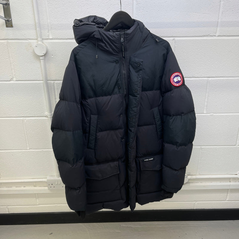 Men's Armstrong Parka Down Jacket Black Size L