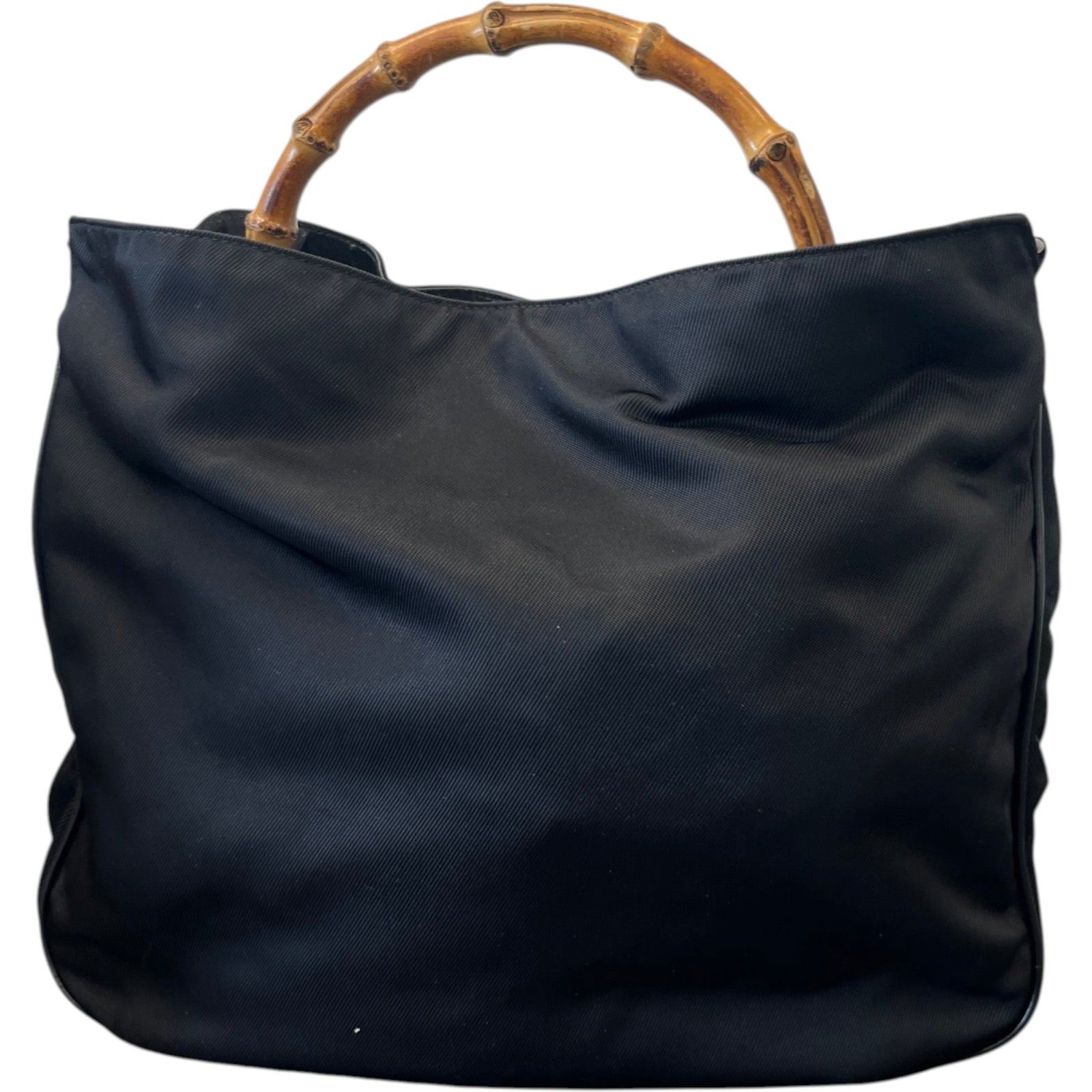 Women's Bamboo Nylon Hobo Bag Black - Photo 3