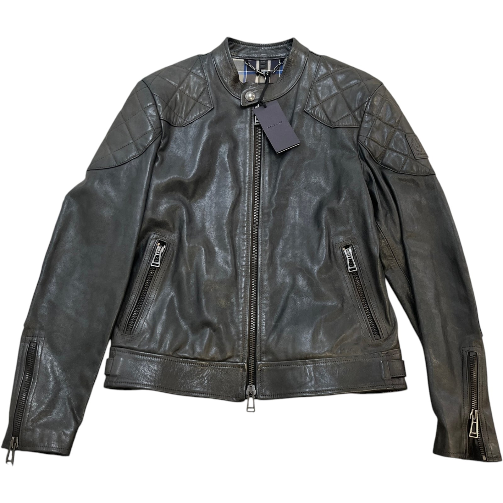 Men's Outlaw Biker Down Jacket Black Size L - Photo 1
