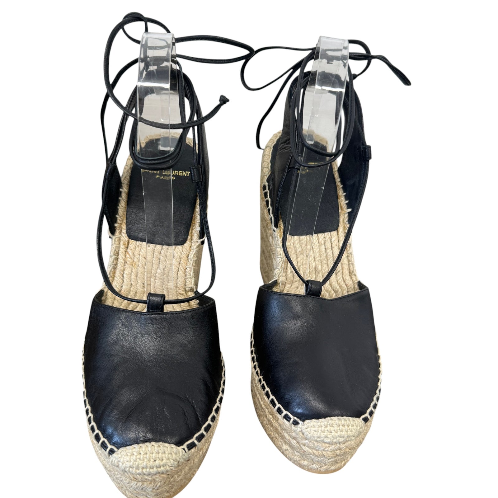 Women's Platform Wedge Espadrilles Black Size EU 39 / UK 6 - Photo 6