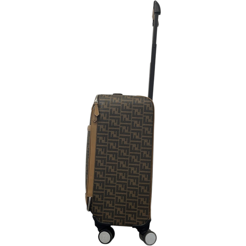 Men's FF-motif Cabin Trolley Suitcase Brown