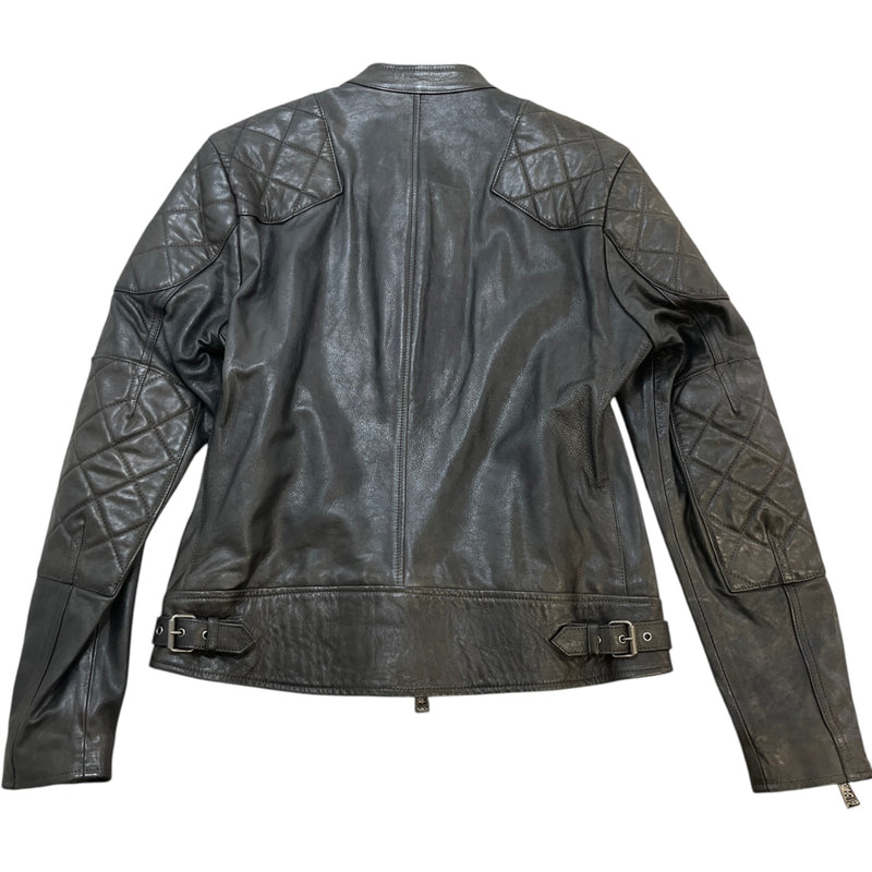 Men's Outlaw Biker Down Jacket Black Size L