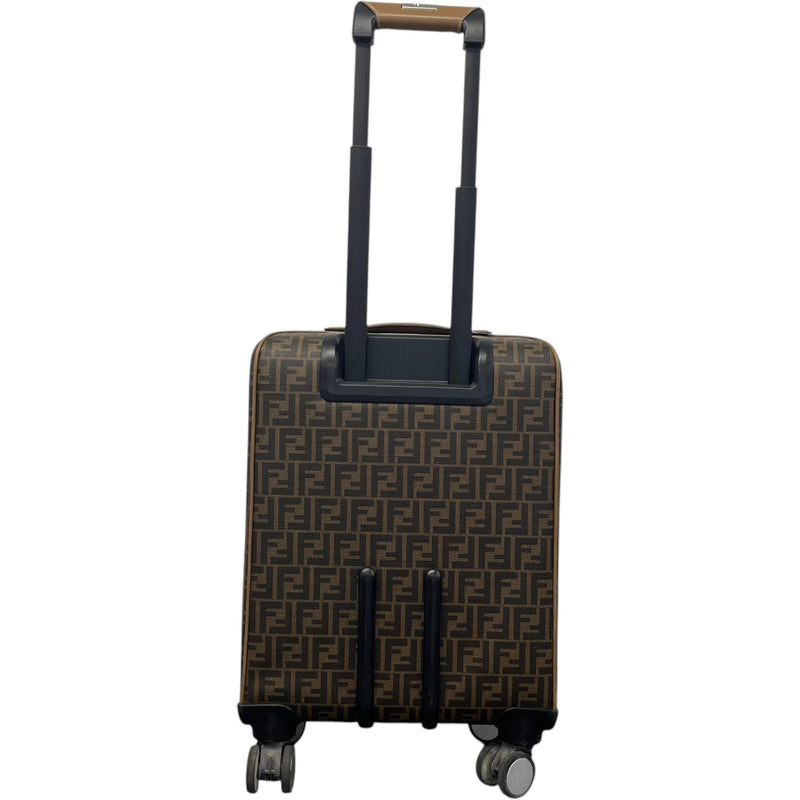Men's FF-motif Cabin Trolley Suitcase Brown