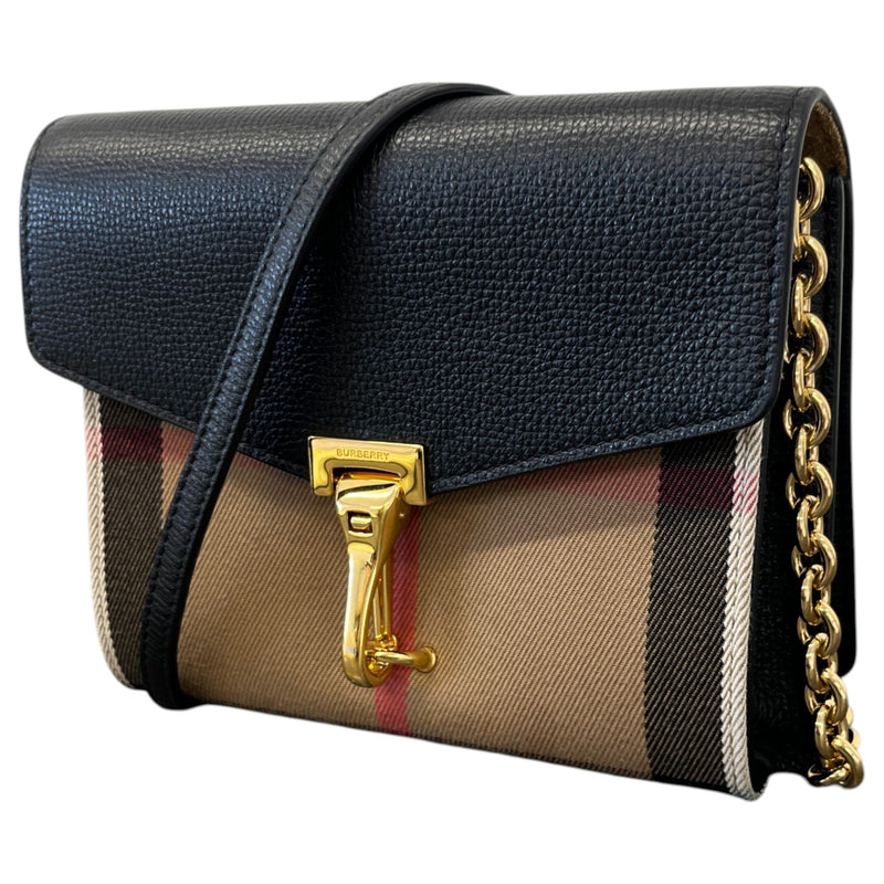 Women's Check Macken Crossbody Bag Black