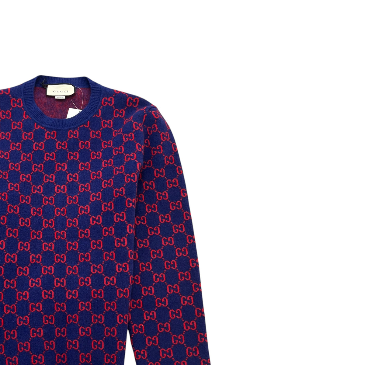 Men's GG Jacquard Sweatshirt Blue Size L - Photo 3