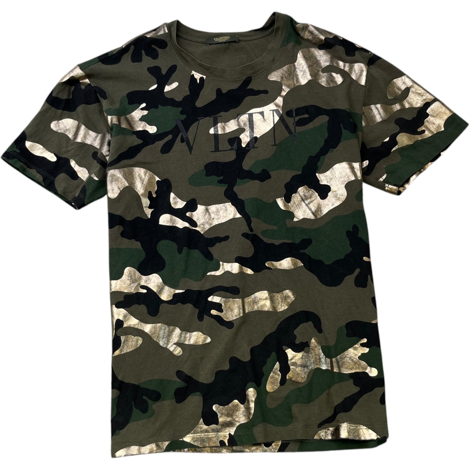 Men's Camouflage Print T-Shirt Khaki Size M - Photo 1