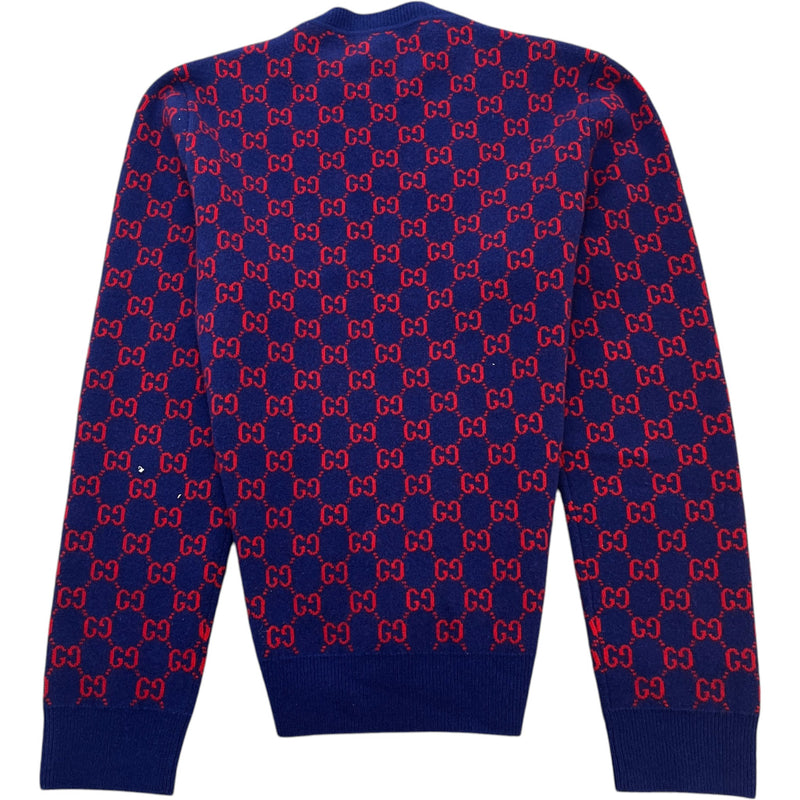 Men's GG Jacquard Sweatshirt Blue Size L