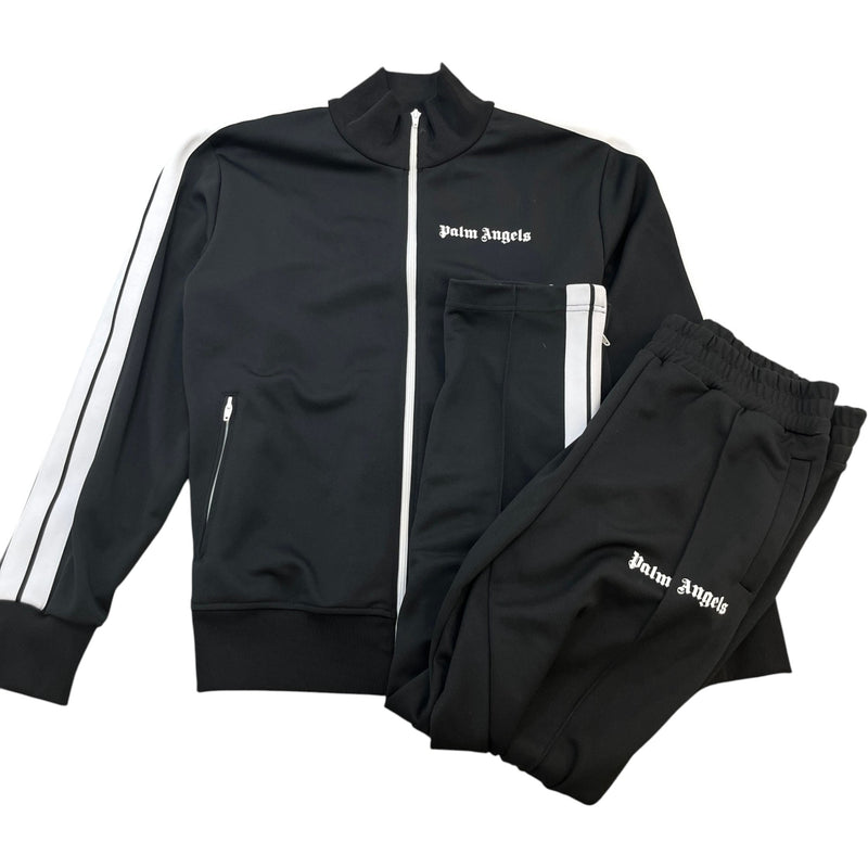 Men's Logo Print Full Tracksuit Black Size XXL