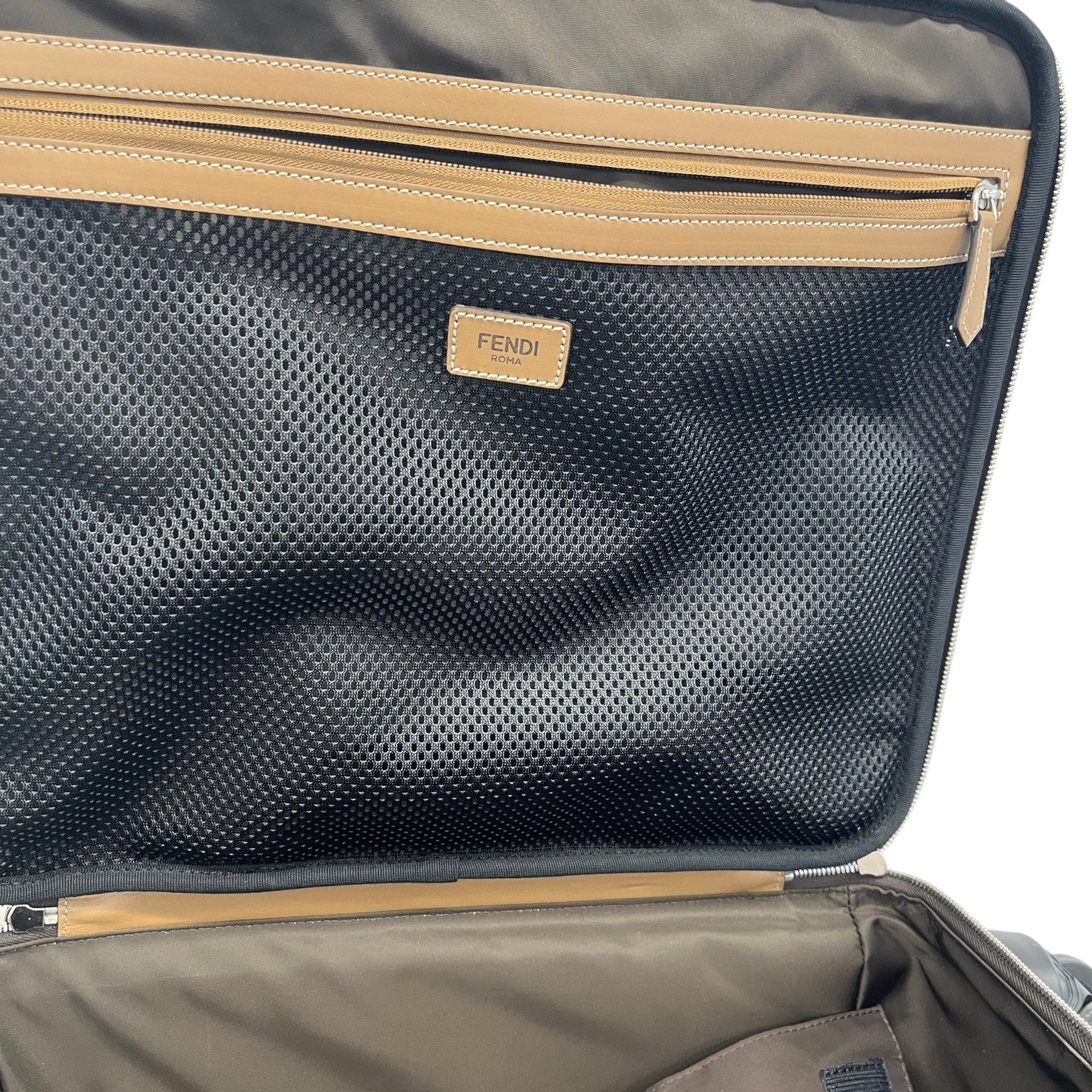 Men's FF-motif Cabin Trolley Suitcase Brown - Photo 10